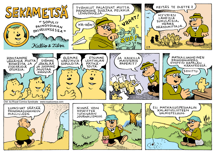Sekametsä (Sunday strip, Finnish) 23