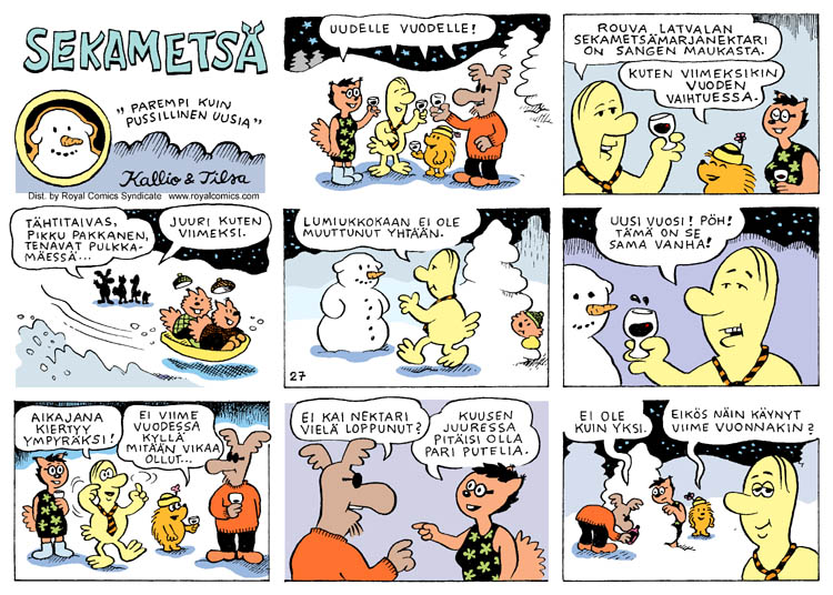Sekametsä (Sunday strip, Finnish) 27