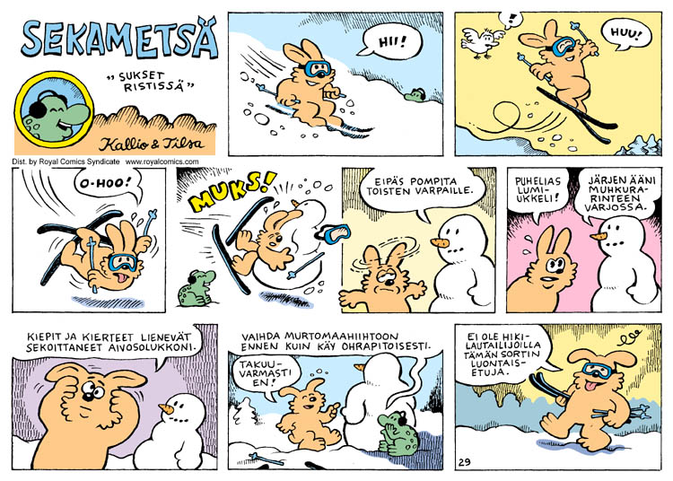 Sekametsä (Sunday strip, Finnish) 29