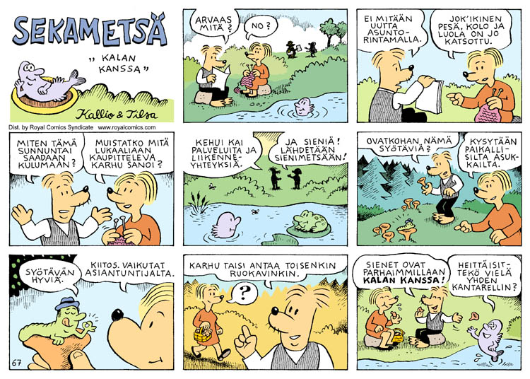Sekametsä (Sunday strip, Finnish) 67